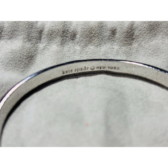 Kate Spade New York Take A Bow Bangle Bracelet, Silver - Picture 2 of 5